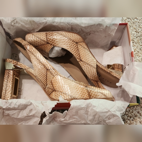 Katy Perry THE HOLLOW HEEL SLING BACK Tan Multi Sz 9 - Picture 10 of 11